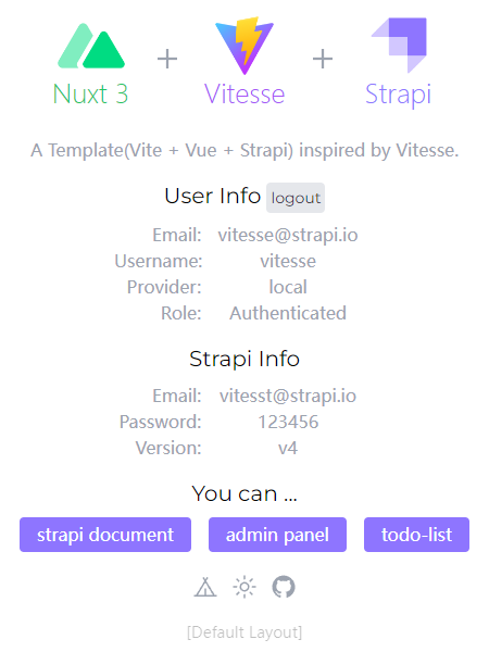 Vitesse Nuxt3 Strapi